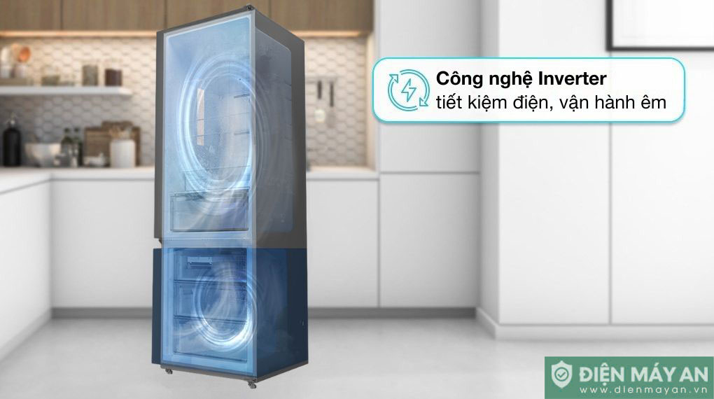 Tủ lạnh Hitachi Inverter 323 lít HRBN6340DGBKVN